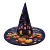 Halloweenský čarodějnický klobouk s 3D digitálním potiskem, Párty kostýmový doplněk