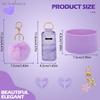 {MX} 6Pcs/Set Tumbler Accessories Silicone Water Bottle Boots Cover Mini Hooks Lipstick Sleeve Pouch Pom Flower Charm Keychain