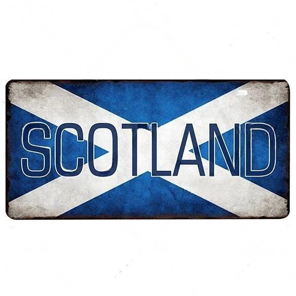 Metal Flag Sign Wall Decor 15x30 Cm Gift for Bar Cafe Office