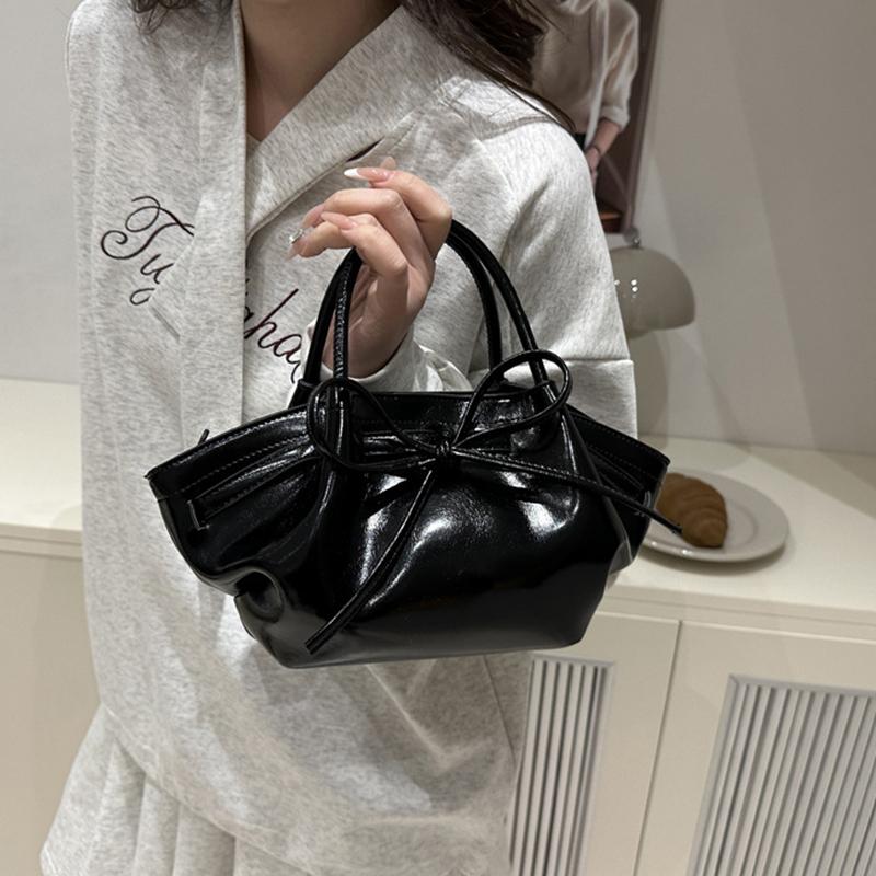 Yogodlns Women's Candy Color Bow Decor Summer Casual Crossbody Bag with Adjustable Strap ,Versatile PU Leather Small Shoulder Bag for Daily Use