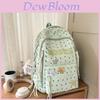 Youth School Backpack For Girls Nylon Waterresistant With Bow Print And Letter Star Decor