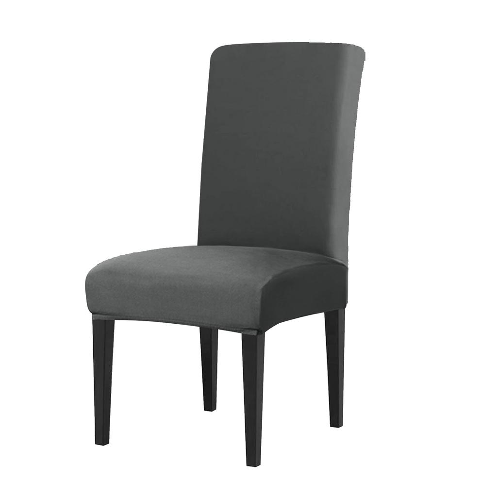4/8 PCS Elastic Solid Color Adjustable Chair Seat Cover Spandex Stretch Slipcovers For Home Kitchen Dining Room Wedding Banquet