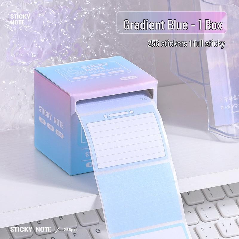 Gradient Color Sticky Notes - Full Adhesive Index Tabs for Students