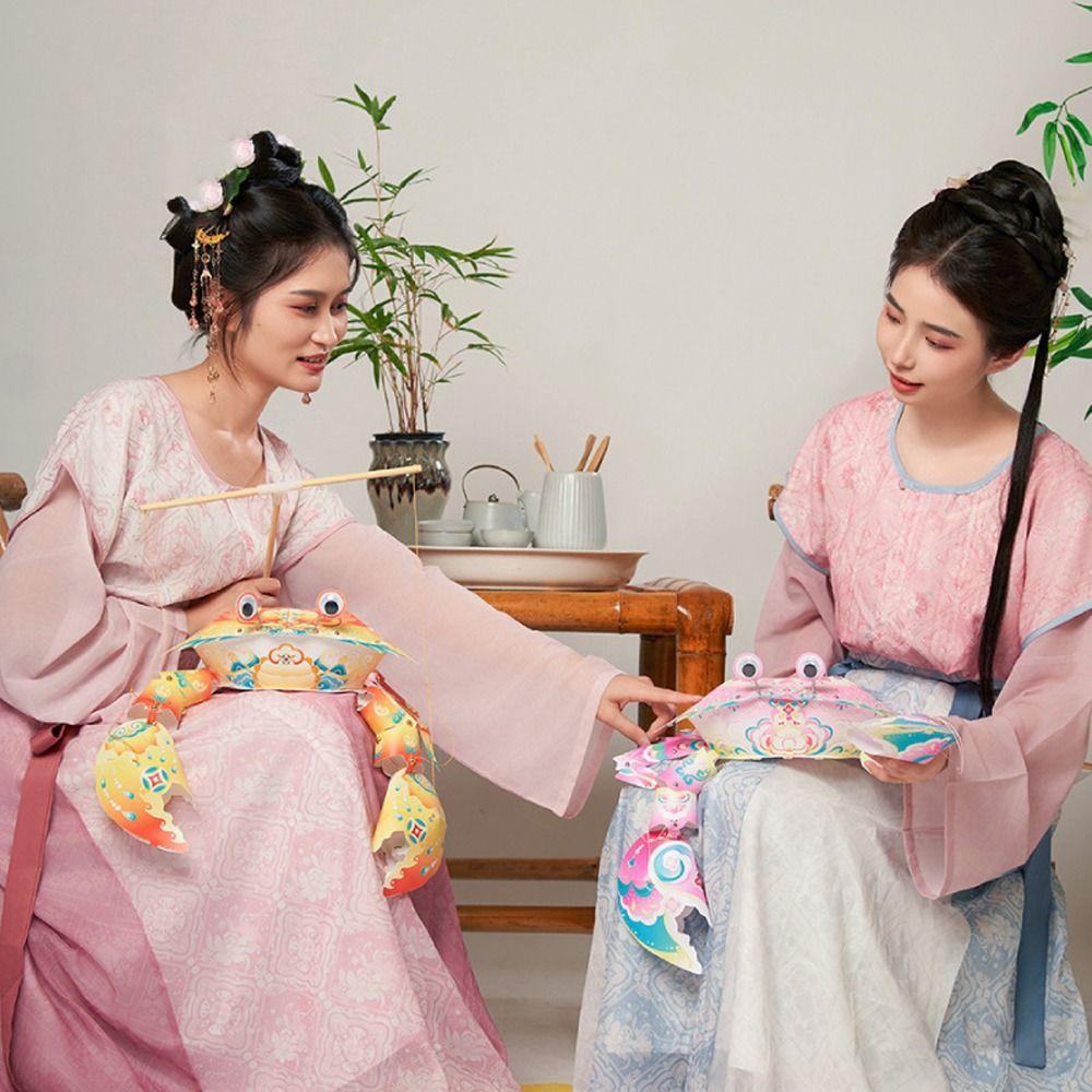 Chinese Style New Year Crab Portable Lantern Children Handheld Lantern Hanfu Accessories