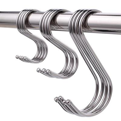 Stainless Steel S Hooks Multipurpose Stainless Steel Hooks Rust-Proof Hooks with Large Bearing Load Hangable Hooks for Bedroom