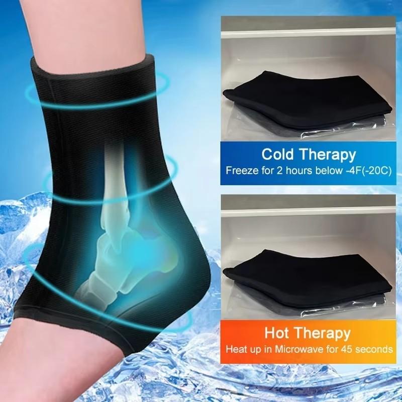 Reusable Gel Ice Pack for Feet - Hot And Cold Therapy Ideal for Achilles Tendonitis Plantar Fasciitis Swelling Relief
