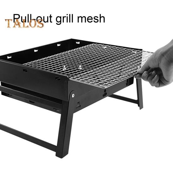 Portable BBQ Grill Stainless Steel Easy To Use Removable Grid Foldable Charcoal Grill for Outdoor Picnic Garden Camping