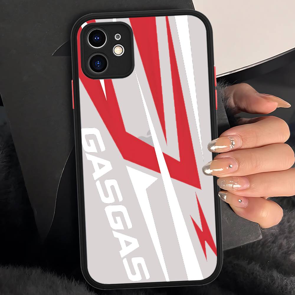 

G-GasGas Red Motorcycle For IPhone 15 16 Pro Max 11 12 13 14 XS XR X Plus 16E Matte Translucent Phone Cover iphone X