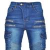New Double Zipper Metal Style Motocross Moto Trousers Men For Woman Outdoor Riding Jeans With Protective Gear Motorcycle Pants