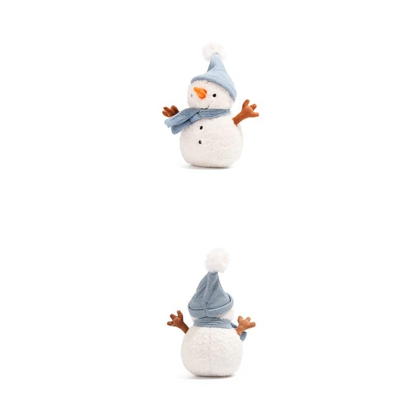 Sammy Snowman Soft Plush Toy Cute Stuffed Doll Comfort Companion Fluffy Plush Figure Holiday Gift For Kids & Girls