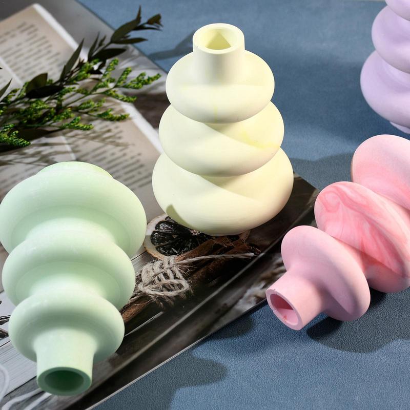Resin Vase Mold Modern Style Resin Casting Vase Mould Multi-Function Creative Soft Silicone Mould For Making Flower Vases