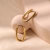 K Gold Plated Copper Geometric Simple Circle Hoop Earrings For Women