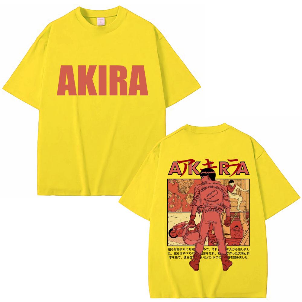 Japanese Anime Neo Tokyo Akira Vintage T-shirts Manga Movie Science Fiction Shotaro Kaneda T Shirt Loose Cotton T Shirts