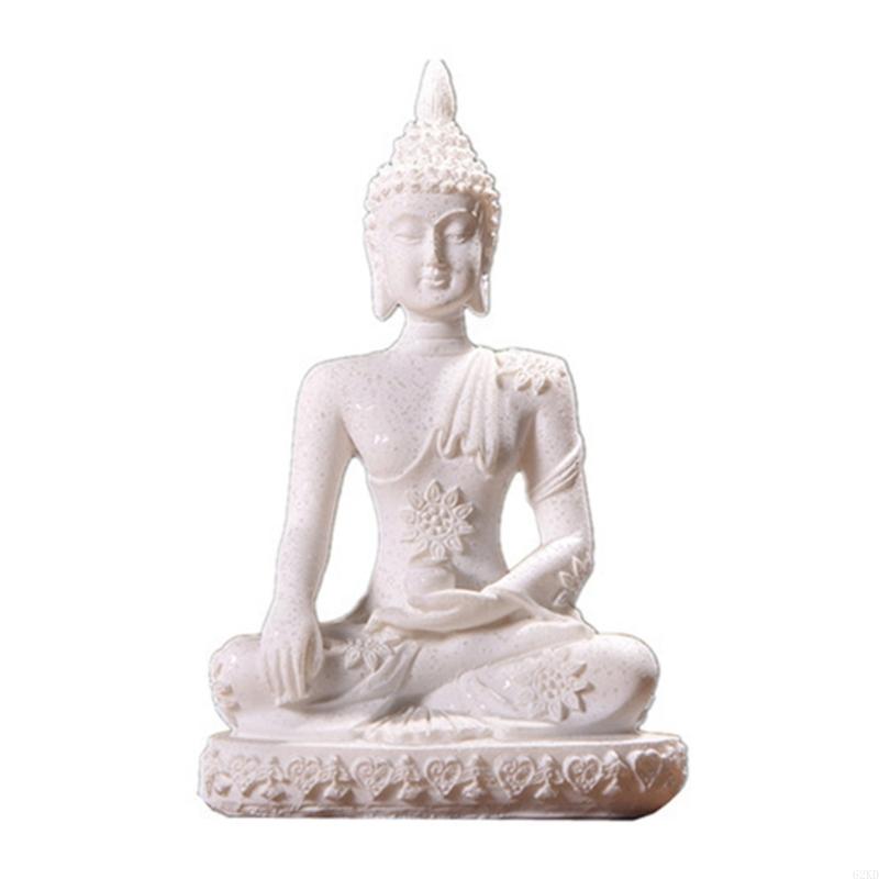 62KD Resin Buddhist Statue Figurine Buddhist Meditating Statue Sculpture for Indoor