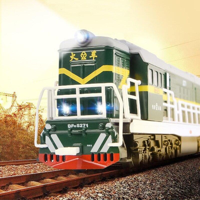 Interesting 1 :87 Sound And Light Pull Back Train Alloy Model ,Simulation Die -Casting Children 'S Toy Car Model ,Free Shipping