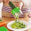 Adjustable Handheld Spiral Vegetable Slicer Manual Zucchini Noodle Maker Rotary Fruit Peeler with Stainless Steel Blades