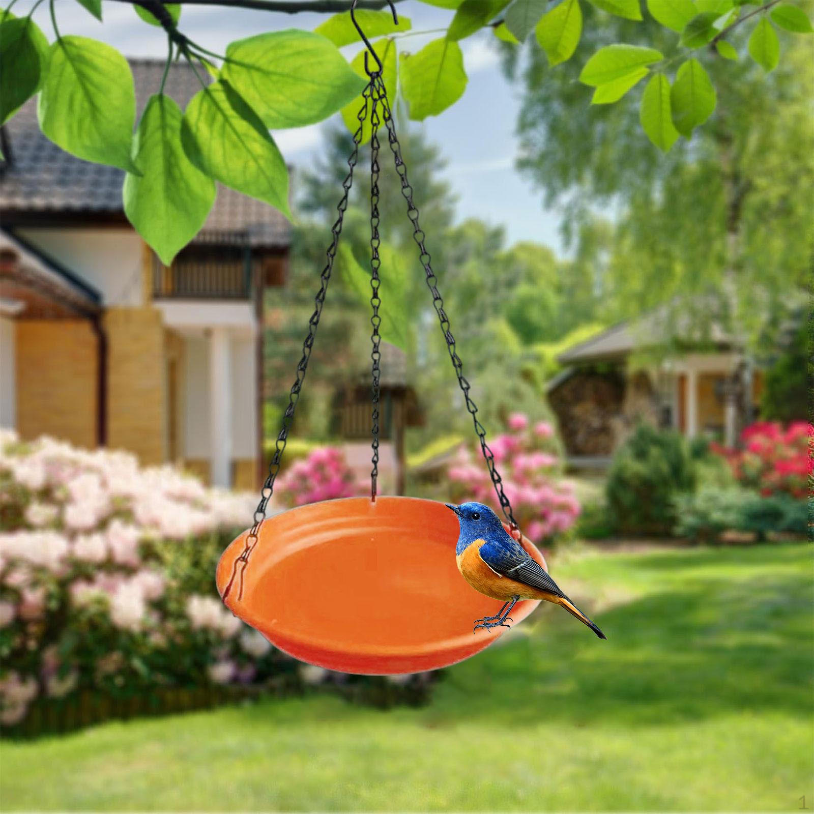 

Кормушка и поилка для птиц, поднос для корма, подвесная поилка в саду, для газона. Brown Red