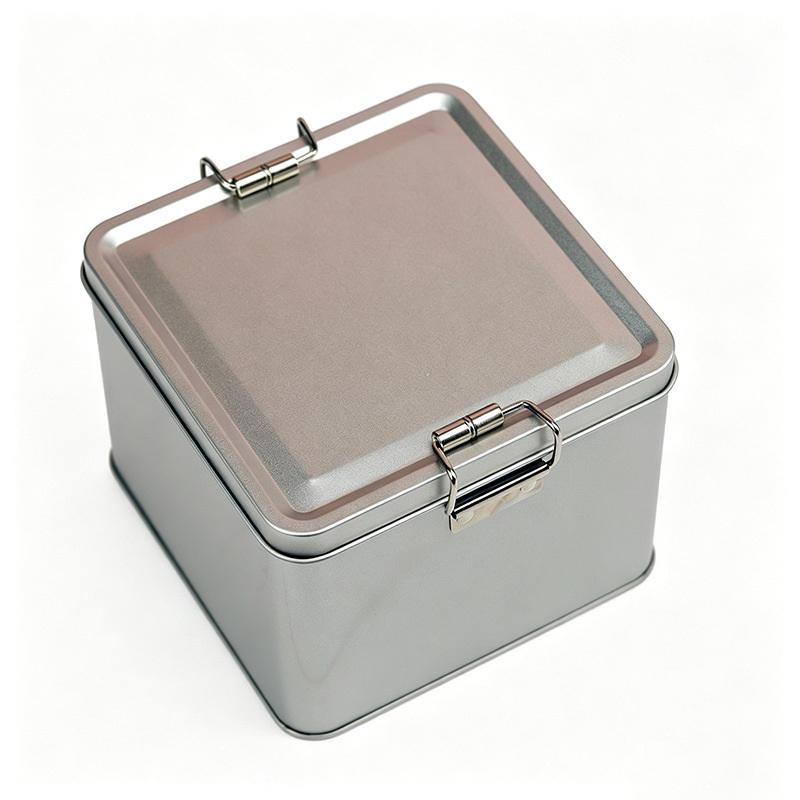 Rectangular Metal Iron Storage Box Durable Stackable Design with Lid for Cake Packaging Kitchen Organizer