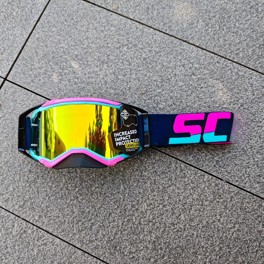 High-grade Banded Motocross Motorcycle Cross Goggles Windproof Dustproof Visor Replaceable Lenses Helmet Eyewear Riding Glasses