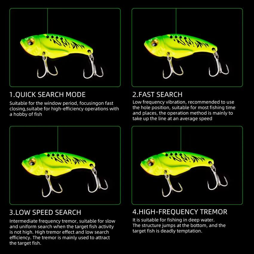 5pcs/box Metal VIB 3/7/10/15/20g Fishing Lure Vibration Spoon Hard Baits Crankbait Wobbler Swimbait Cicada VIB Tackle