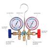 Conjunto de Manifold de Medição para Diagnóstico de Ar Condicionado 3 Vias Mangueira de Serviço para Carga de Refrigeração A/C e Gancho para R12 R22 R404A R134A