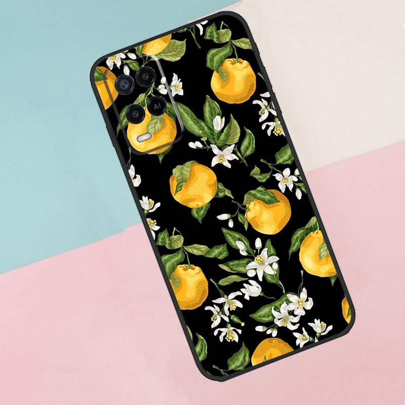 Tropical Summer Fruit Lemon For Oppo A17 A77 A60 A74 A94 A54 A18 A38 A58 A78 A98 A40 A80 A16 A76 A96 A15 A57S Phone Case