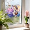 Elf Wall Sticker Reusable Elf Hydrangea Wall Decals Electrostatic Adhesion Wall Stickers Glue-Free Waterproof Moisture-Proof Clings for Bedroom Living
