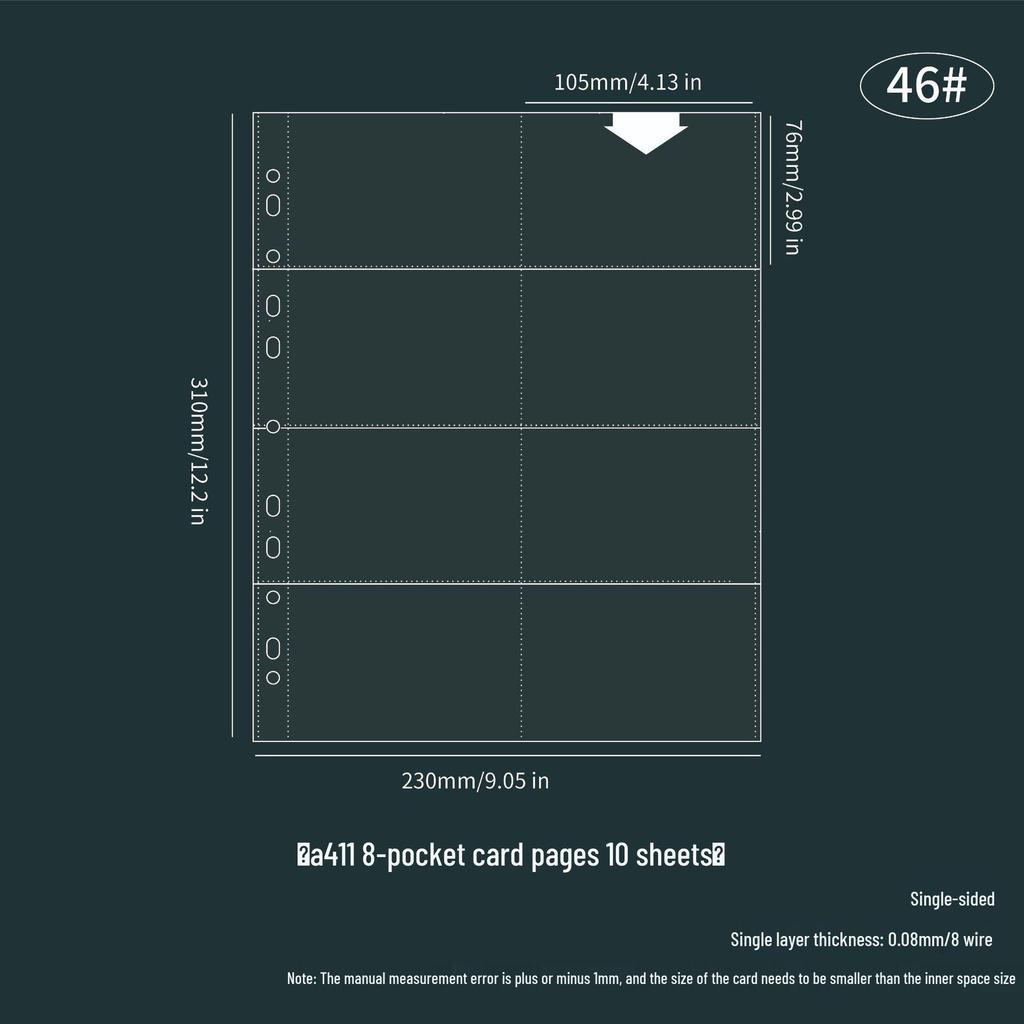 A4 Loose-Leaf Album Supplement Pages: Single, Double, Quad, and Nine-Pocket PP Card and Photo Storage