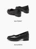 Red Dragonfly Spring 2026 Genuine Leather Women's Chunky Heel Loafers - Slip-on High Heel Work Shoes for Mothers