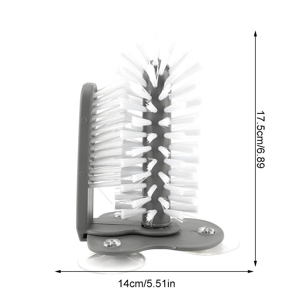 360 Degrees  Glass Cup Brush Cleaner Washer with Suction Cups Bar Kitchen Cleaning Tool