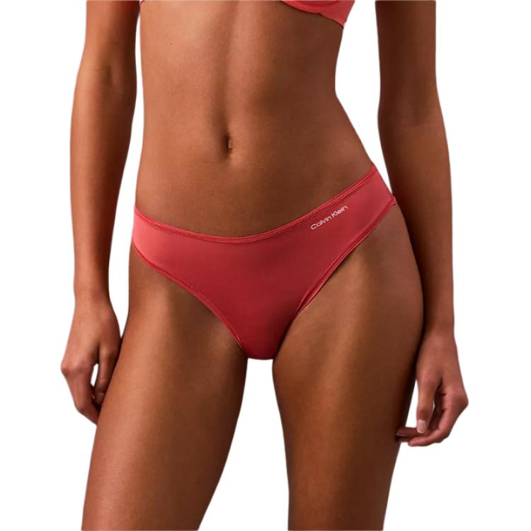 

Calvin Klein Дышащее однотонное нижнее белье-треугольники с низкой посадкой Женское нижнее белье Красное QD5118-610 XS
