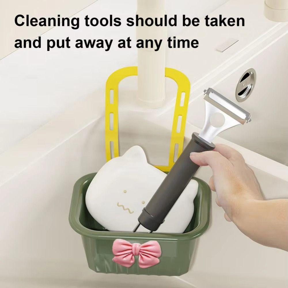 Creative Sink Hanging Strainer Basket Quickly Drain Detachable Fruit Clean Filter Rack Snap-fit Design Bottom Hollow Out