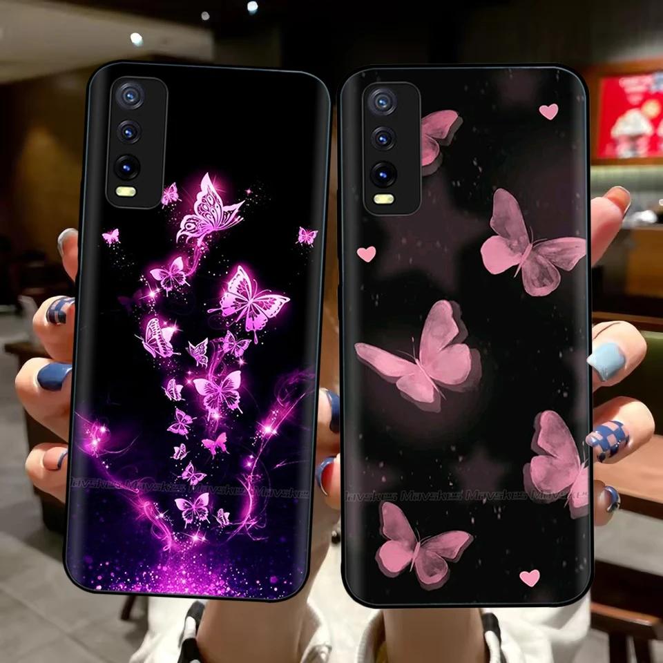 Pro Vivo Y20 Y20i Y20a Y20s Vivo Y11s Y12s Pouzdro na telefon Roztomilý Chránič fotoaparátu Zadní kryt Pro Vivo Y20 2021 V2027 Silikonové Fundas