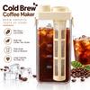 Built In Measurement Scale Cold Brew Pitcher Brewing Coffee Carafe  Home Camping