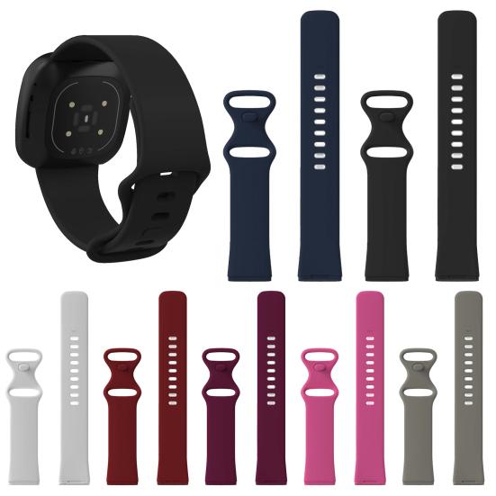 Adjustable Waterproof Silicone Replacement Wrist Watch Strap for Versa 3 Sense