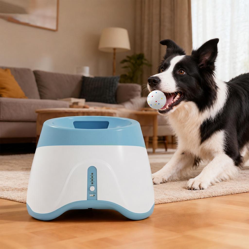 Automatic Ball Launcher for Small and Medium Dogs, Blue