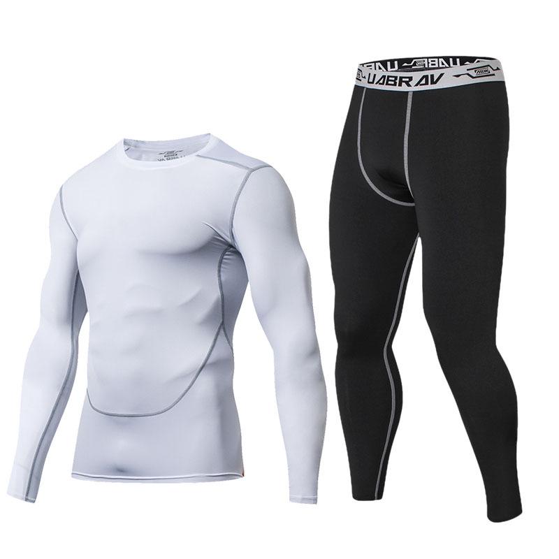 

«Мужской быстросохнущий компрессионный спортивный костюм для осени/зимы — баскетбол, бег и фитнес» XXL