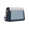 New MICHAEL KORS Jessie Artificial Leather Envelope Bag, Crossbody Bag, Shoulder Bag Women's Light Blue/Marine Blue/White 30S0GI6L2V-436