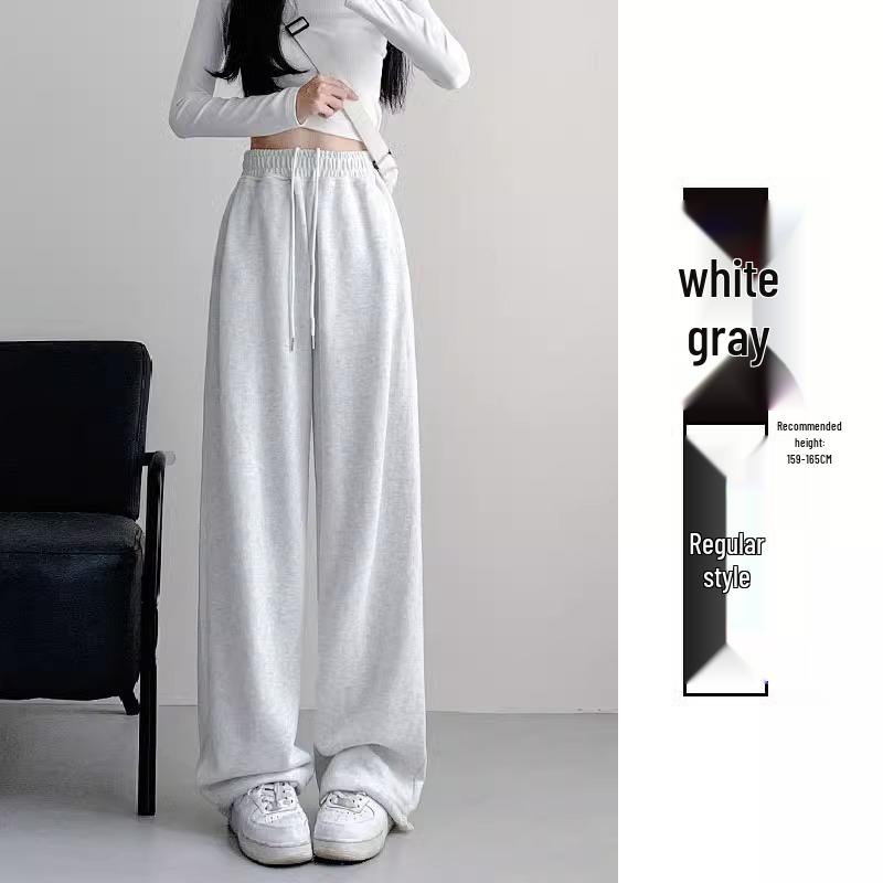 Pantaloni Larghi Grigio a Vita Alta Stile Americano - Collezione Primavera/Autunno 2025