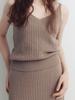 SEPTEMBER TWENTIETH Sleeveless Knit Set (Brown)