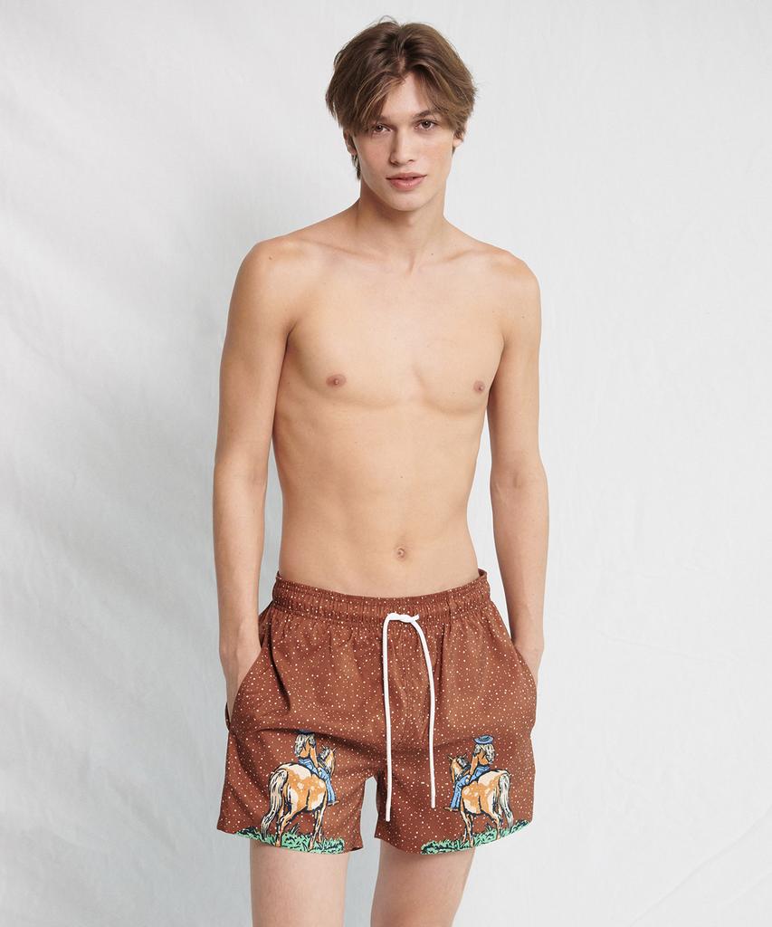 Dillaispul Wild Dreamer Swim Trunks - Caramel Brown