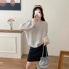 Spring new loose soft waxy thin lazy wind knitted sweater top gentle wind sweater pullover woman