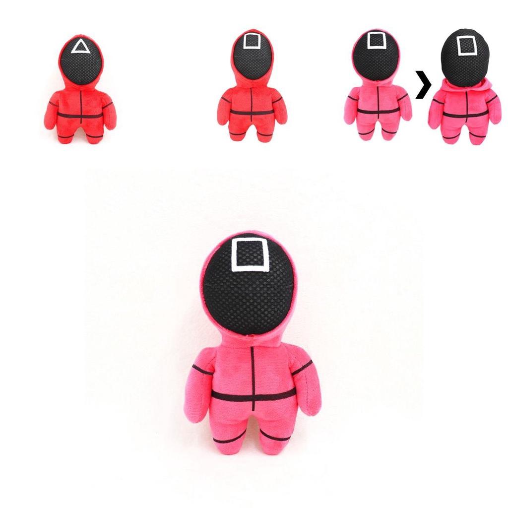 Red Squid Game Guard Worker Staff Plush Toys Front Man 001 456 218 Stuffed Doll