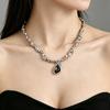 Elegant Faceted Shiny Pendant Necklace Women Creative Jewelry