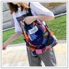 Schoolbag Fashion Backpack Women's 1011 New Korean Version Personalized Multi-purpose Anti-theft Student Schoolbag Leisure Travel Soft Leather