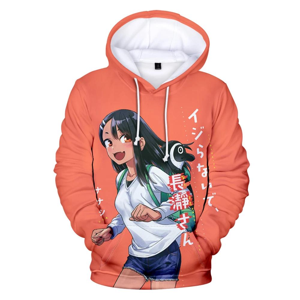 2024 3D Prints Don't Toy with Me Miss Nagatoro Anime Hoodies Women Men Hooded Sweatshirt Fashion Streetwear Tracksuit Pullover