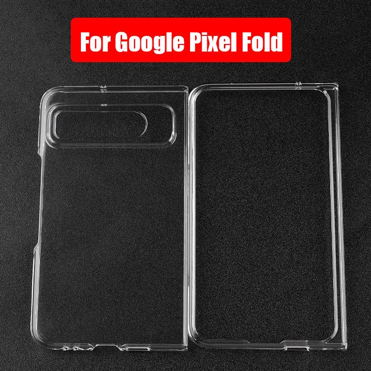 For Google Pixel Fold Transparent Plastic PC Hard Shell Shockproof Full Protective Back Cover On Google Pixel Fold For Pixel Fold