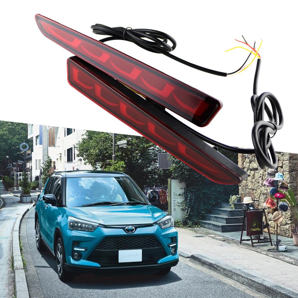 Car Rear Bumper Light for Toyota Raize 2019 2020 2021 2022 Dynamic Turn Signal LED Brake Warning Lamp Reflector 12V Accessories