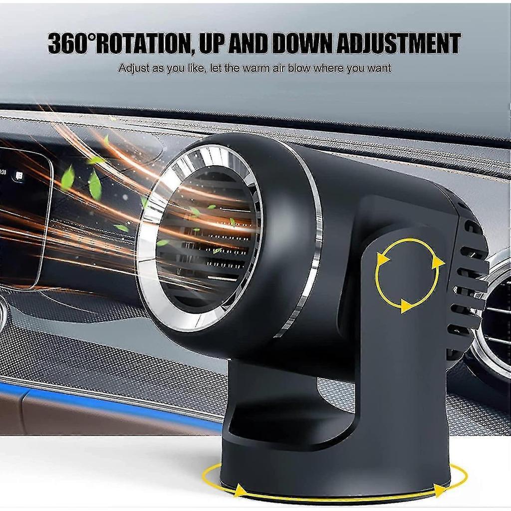 Car Heater,portable Auto Heater Fan Fast Heating,cars Windshield Defogger Defroster Adjustable Cooling Heater - PJ
