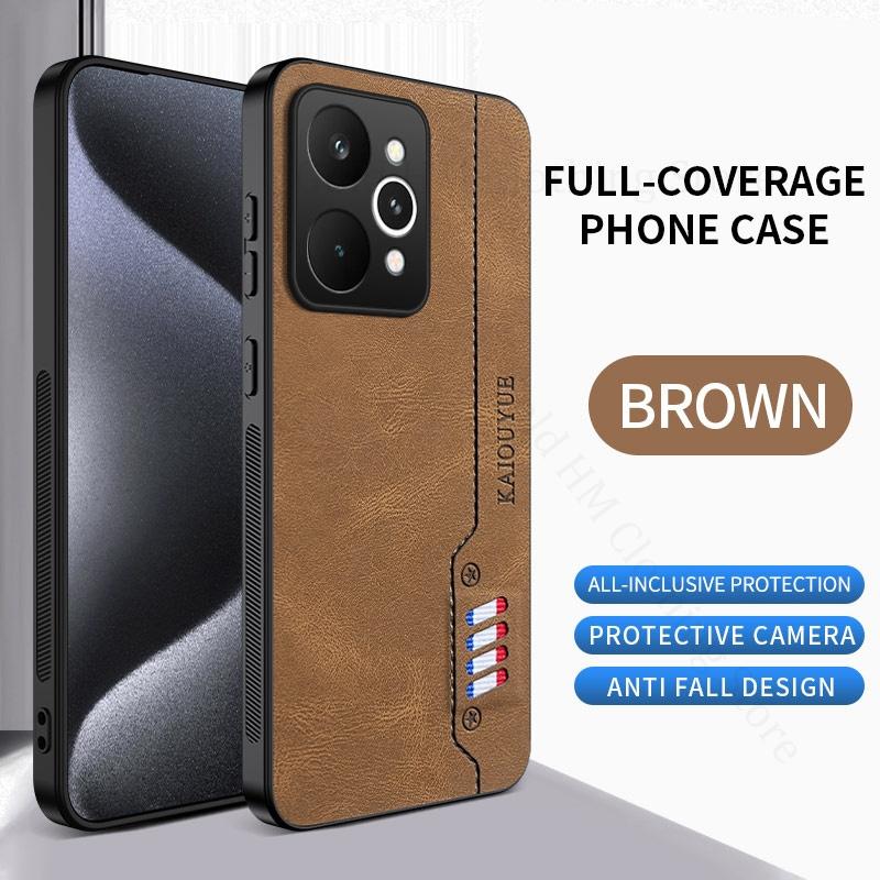 For Realme 15 Pro 5G Luxury Nappa Leather Phone Case For Realme 15 5G Soft Silicone Phone Bumper Cover For Oppo Realme 15 Pro 5G